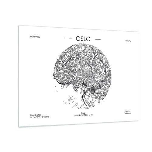 Quadro su vetro - Anatomia di Oslo - 70x50 cm