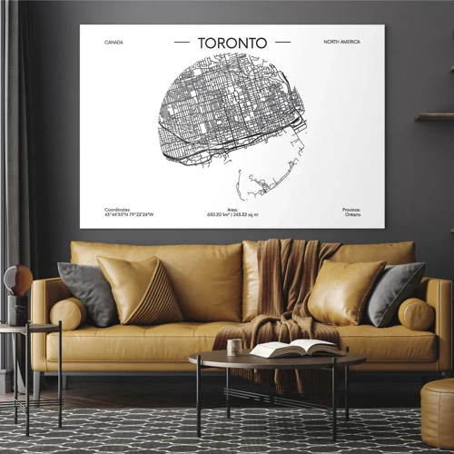 Quadro su vetro - Anatomia di Toronto - 100x70 cm