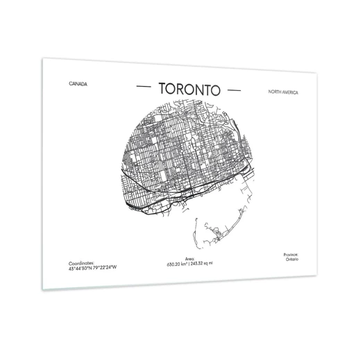 Quadro su vetro - Anatomia di Toronto - 70x50 cm