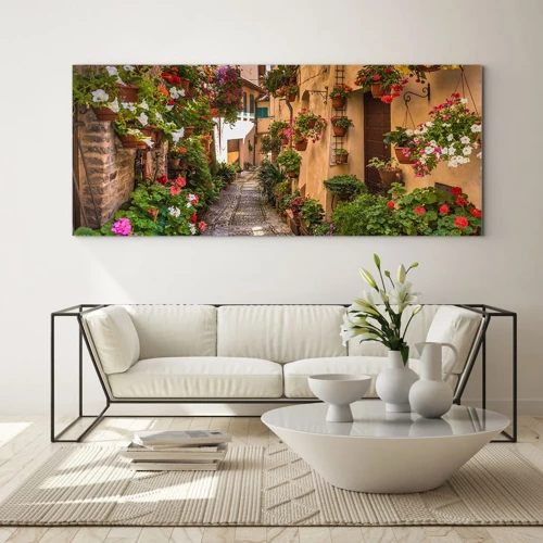 Quadro su vetro - Angolo italiano - 100x40 cm