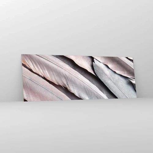 Quadro su vetro - Argento rosato - 140x50 cm