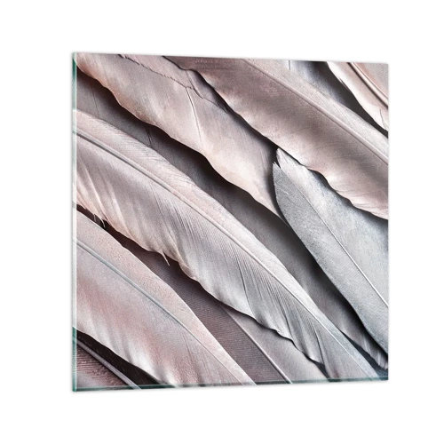 Quadro su vetro - Argento rosato - 70x70 cm
