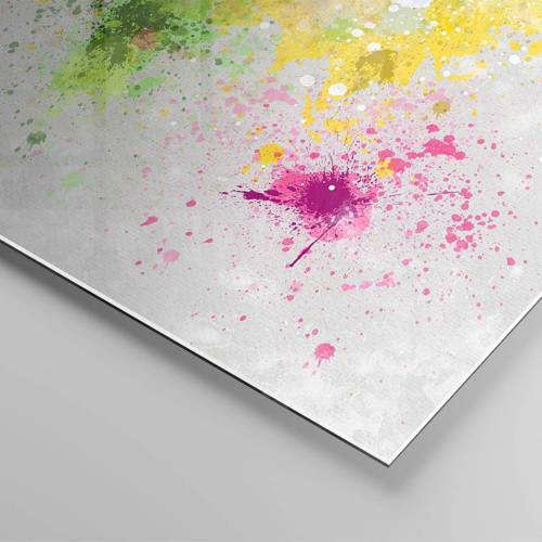 Quadro su vetro Arttor 160x50 cm - Tutti i colori del mondo - Mappa Del Mondo, Continenti, Viaggi, Grafica, Illustrazione Colorata, Per il Salotto, Per la Camera da letto, Rosa, Verde, Orizzontali, Vetro, GAB160x50-3559