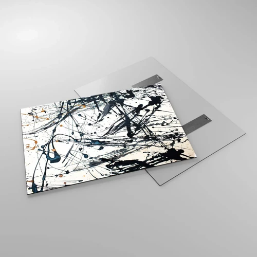 Quadro su vetro - Astrazione espressionistica - 100x70 cm