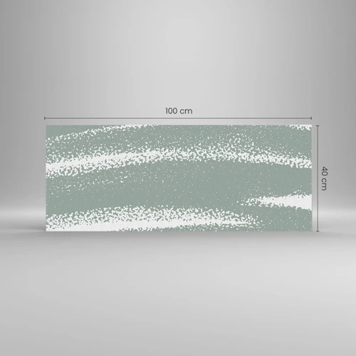 Quadro su vetro - Astrazione in clima invernale - 100x40 cm