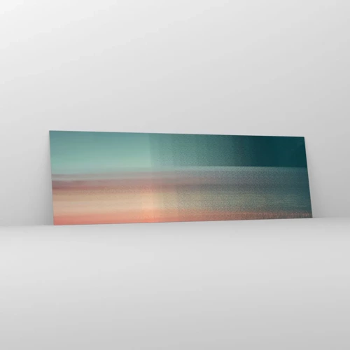 Quadro su vetro - Astrazione: onde di luce - 160x50 cm