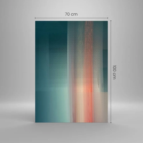 Quadro su vetro - Astrazione: onde di luce - 70x100 cm