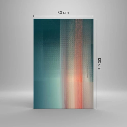 Quadro su vetro - Astrazione: onde di luce - 80x120 cm