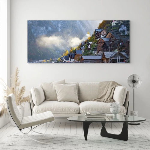 Quadro su vetro - Atmosfera alpina - 100x40 cm