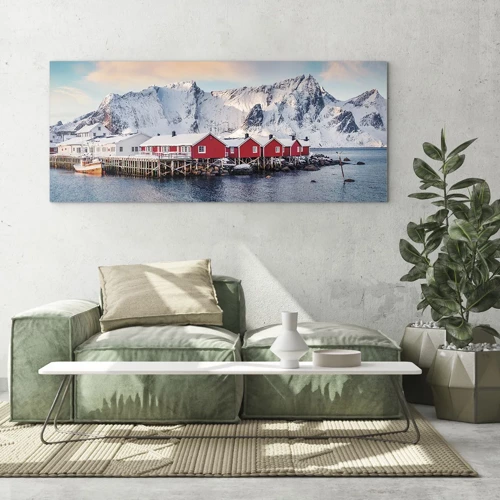 Quadro su vetro - Atmosfera del nord - 160x50 cm