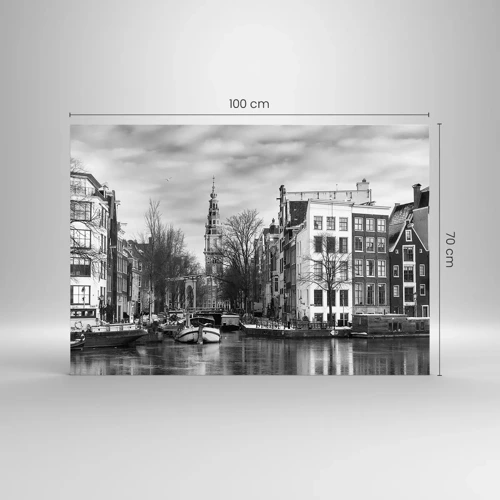 Quadro su vetro - Atmosfera di Amsterdam - 100x70 cm