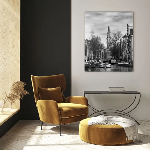 Quadro su vetro - Atmosfera di Amsterdam - 50x70 cm