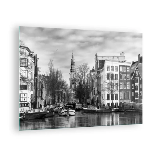 Quadro su vetro - Atmosfera di Amsterdam - 70x50 cm