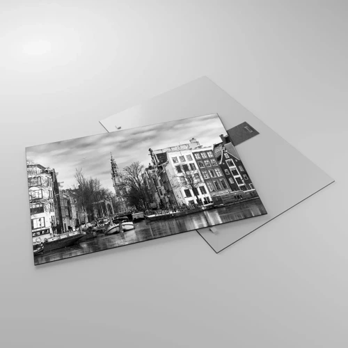 Quadro su vetro - Atmosfera di Amsterdam - 70x50 cm