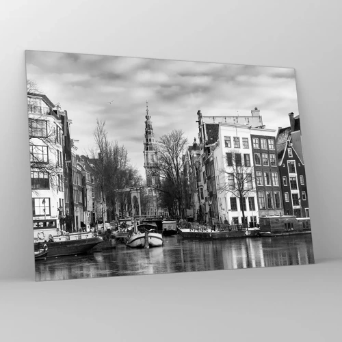 Quadro su vetro - Atmosfera di Amsterdam - 70x50 cm