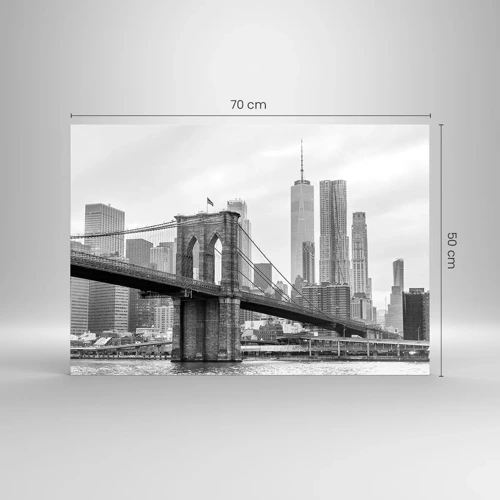 Quadro su vetro - Atmosfera di New York - 70x50 cm