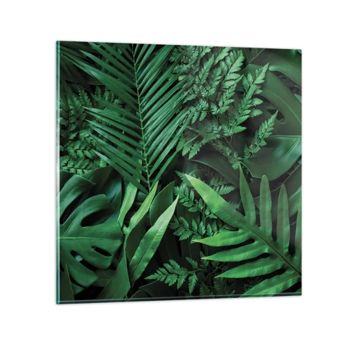 Quadro su vetro - Avvolti nel verde - 50x50 cm