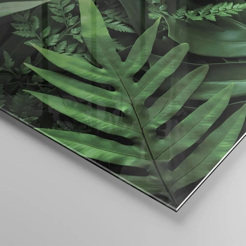Quadro su vetro - Avvolti nel verde - 70x70 cm