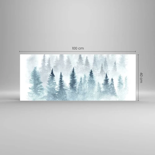 Quadro su vetro - Avvolti nella nebbia - 100x40 cm