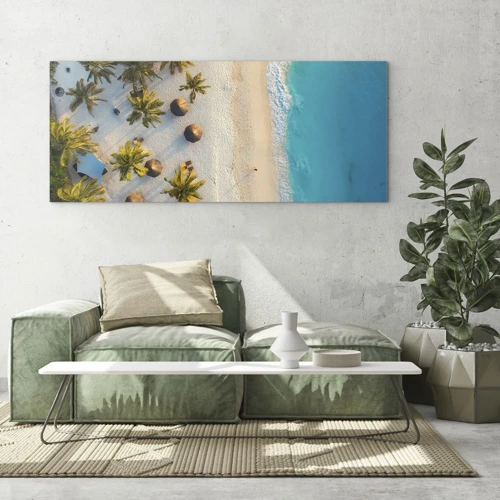 Quadro su vetro - Benvenuti in paradiso - 100x40 cm