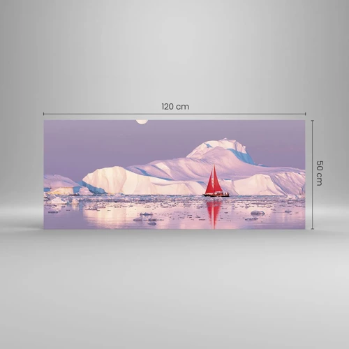 Quadro su vetro - Calore della vela, gelo del ghiaccio - 120x50 cm