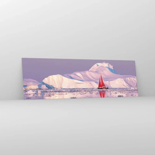 Quadro su vetro - Calore della vela, gelo del ghiaccio - 160x50 cm