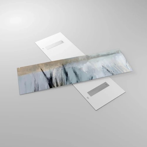 Quadro su vetro - Campi d'inverno - 160x50 cm