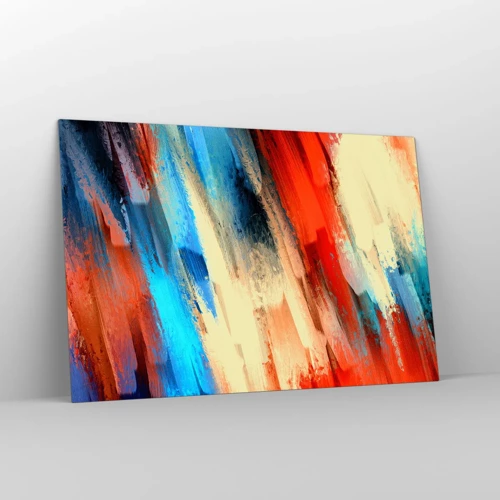 Quadro su vetro - Cascata di colori - 120x80 cm
