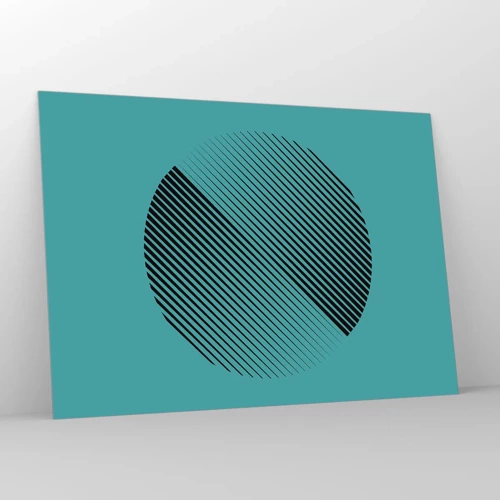 Quadro su vetro - Cerchio: variazione geometrica - 100x70 cm