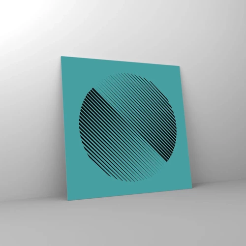 Quadro su vetro - Cerchio: variazione geometrica - 50x50 cm
