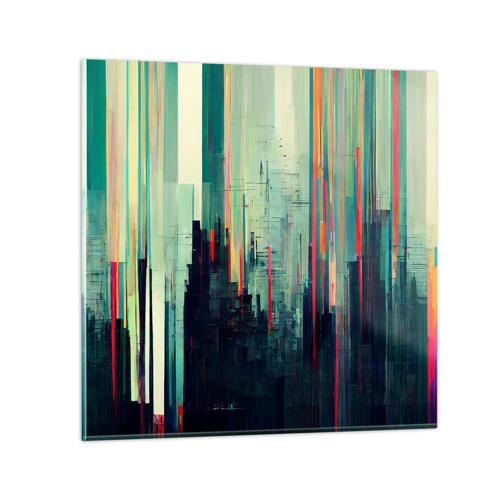 Quadro su vetro - Città futuristica - 50x50 cm