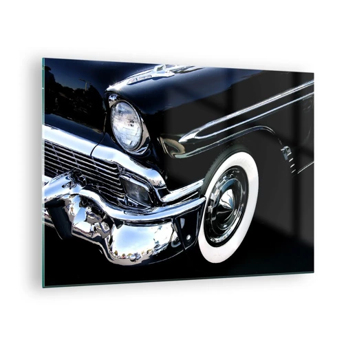 Quadro su vetro - Classicità in argento, nero e bianco - 70x50 cm