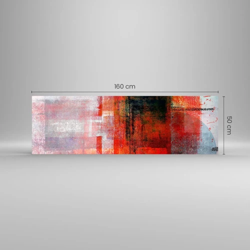 Quadro su vetro - Composizione arroventata - 160x50 cm