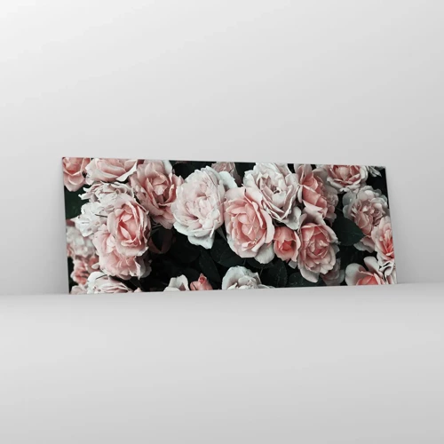 Quadro su vetro - Composizione di rose - 140x50 cm