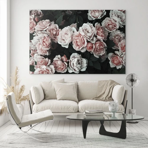 Quadro su vetro - Composizione di rose - 70x50 cm