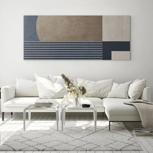 Quadro su vetro - Composizione di semplicità e rotondità - 100x40 cm