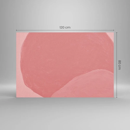 Quadro su vetro - Composizione organica in rosa - 120x80 cm