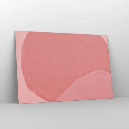 Quadro su vetro - Composizione organica in rosa - 120x80 cm