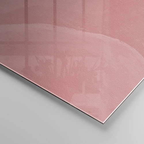 Quadro su vetro - Composizione organica in rosa - 40x40 cm