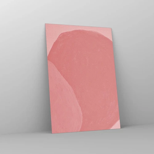 Quadro su vetro - Composizione organica in rosa - 70x100 cm