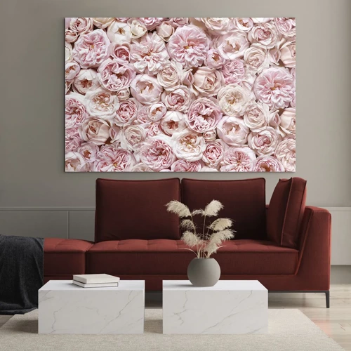 Quadro su vetro - Coperto di rose - 70x50 cm