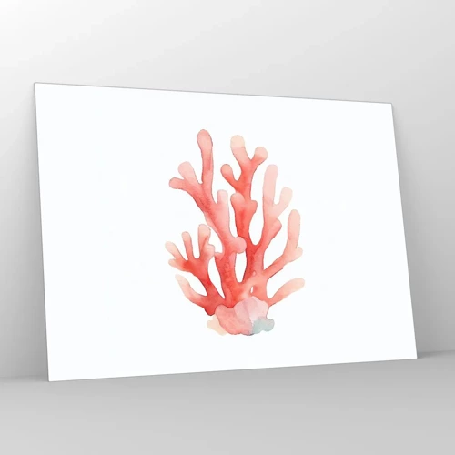 Quadro su vetro - Corallo color corallo - 100x70 cm