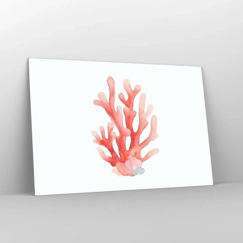Quadro su vetro - Corallo color corallo - 120x80 cm