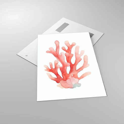 Quadro su vetro - Corallo color corallo - 70x100 cm