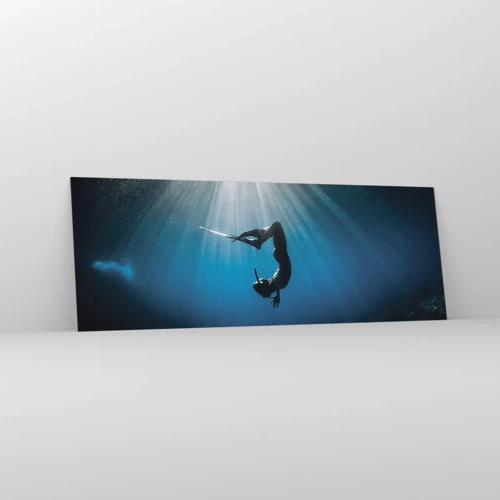 Quadro su vetro - Danza subacquea - 140x50 cm