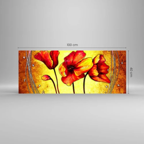 Quadro su vetro - Decorazione Art Nouveau - 100x40 cm