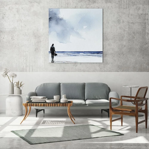 Quadro su vetro - Dialogo con il mare - 70x70 cm