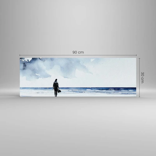 Quadro su vetro - Dialogo con il mare - 90x30 cm