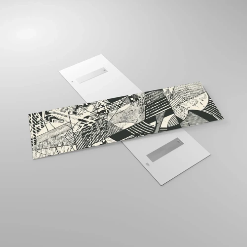 Quadro su vetro - Dinamica della contemporaneità - 160x50 cm