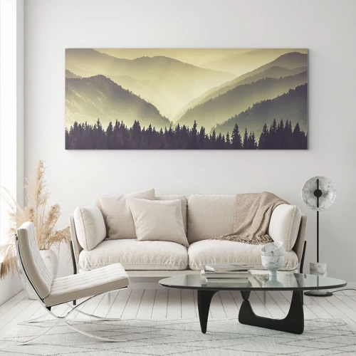 Quadro su vetro - Dopo sette montagne… - 90x30 cm